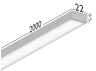 LED linear surface-mounted lamp "N15-2000" 220V 32W 4500k white body LEDUA