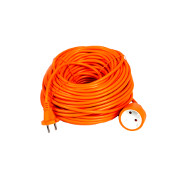 Extension cord 1 socket 16A 30m without grounding / LMK070 orange Lemanso