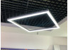 LED pendant lamp, ceiling collapsible "Quadra" square 110-240V 136W 17300lm 4500k 1000*1000, driver from the outside LEDUA