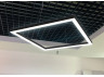 LED pendant lamp, ceiling-mounted "Quadra" square 110-240V 136W 17300lm 6000k 1000*1000, black housing, external driver LEDUA