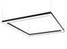 LED pendant lamp, ceiling-mounted "Quadra" square 110-240V 144W 17300lm 4000k 1000*1000, black housing, external driver LEDUA