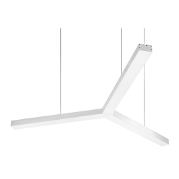 LED pendant lamp, ceiling collapsible "Y" 220V 86W 5400Lm 6000k 500*500*500 white housing LEDUA