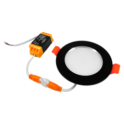 LED recessed lamp DF-6B 6W 95-265V black round 5000K Biom