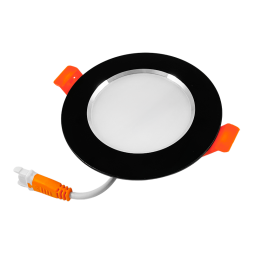 LED recessed lamp DF-6B 6W 95-265V black round 5000K Biom