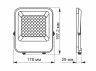 LED floodlight F2 30W 5000K 12-48V gray (VL-F2-305G-12V) PREMIUM VIDEX