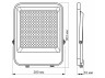 LED floodlight F2 150W 5000K 175-265V gray (VL-F2-1505G) PREMIUM VIDEX