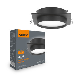 VIDEX lamp for GX53 recessed lamp Square Black (VL-SPF33S-B)