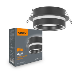 VIDEX recessed lamp for GX53 lamp Black (VL-SPF34R-B)