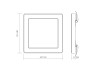 LED lamp square VIDEX DL6S 12W 3000K-4000K-6500K White