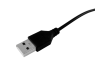USB A male 2 pin (black) extension cable 300mm