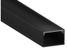 Aluminum profile for LED strip AL-99 2 meters black surface-mounted black diffuser LEDUA