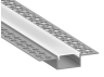 Aluminum profile for LED strip for plasterboard AL-71 2 meters anodized for plaster LEDUA