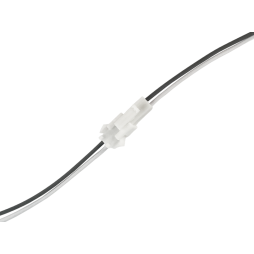 Connector "female" - wire + "male" - wire gray white