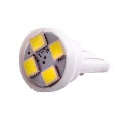 LED car lamp T10-3528-4smd white 24V LEDUA