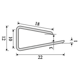 Set of LED plastic clips for glass shelf lighting with manual switch 6pcs 110-240VAC 6 cm warm white light, black wire LEDUA