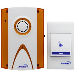 Doorbell Lemanso 12V LDB43 white with orange