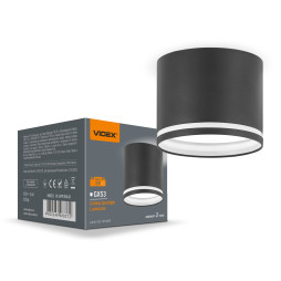 VIDEX GX53 surface-mounted lamp Black (VL-SPF35A-B)