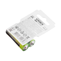 Alkaline battery AA/LR6 (finger) (pack of 2) SHRINK CARD Videx