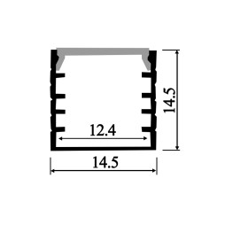 Aluminum profile for LED strip AL-04-1 3 meters white surface LEDUA