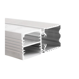 Aluminum profile for LED strip AL-18 2 meters anodized surface LEDUA