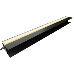 LED lamp for furniture shelves "N38-800" 800mm 12V 10.4W 4500K neutral white light black body black wire 2m LEDUA