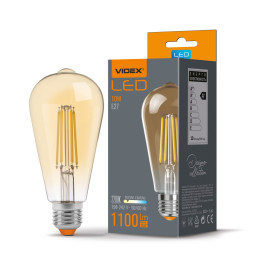 LED lamp VIDEX Filament ST64FA 10W E27 2200K bronze