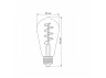 LED lamp VIDEX Filament ST64FGD 4W E27 2100K dimmable graphite