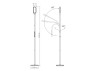 LED floor lamp black VIDEX TF07B 14W 3000-5500K