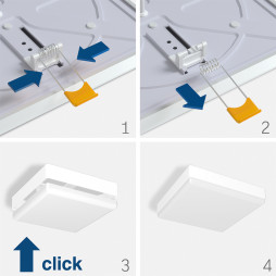 Surface mounting frame frameless square VIDEX light fixture (VL-DLFS-24SF)