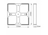 Frame for surface mounting frameless square VIDEX light fixture (VL-DLFS-33SF)