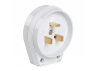 Plug for electric stoves single-phase with grounding white LMA314 Lemanso