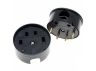 Plug and socket for electric stoves two-phase black bakelite LMA317 Lemanso