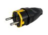 Plug straight + yellow retainer with grounding black LMA3325 Lemanso