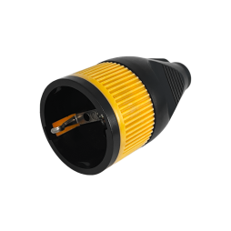 Straight socket + yellow clamp with grounding black LMA3326 Lemanso