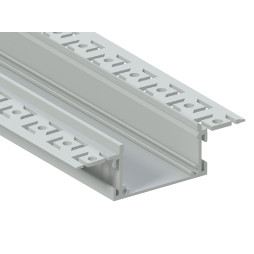 Aluminum profile for LED strip for plasterboard AL-21-5 1 meter anodized under plaster LEDUA