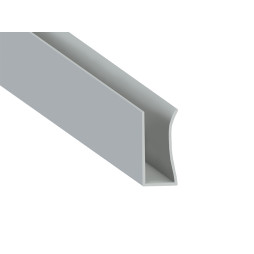 Aluminum profile for LED strip for glass AL-13 1 meter anodized LEDUA