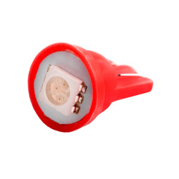 LED car lamp T10-5050-1smd red 12V LEDUA