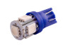 LED car lamp T10-5050-5smd blue 12V LEDUA