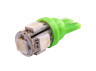 LED car lamp T10-5050-5smd green 12V LEDUA