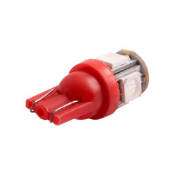 LED car lamp T10-5050-5smd red 12V LEDUA