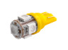 LED car lamp T10-5050-5smd yellow 12V LEDUA