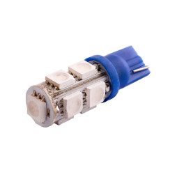 LED car lamp T10-5050-9smd blue 12V LEDUA