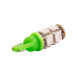 LED car lamp T10-5050-9smd green 12V LEDUA