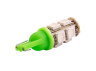 LED car lamp T10-5050-9smd green 12V LEDUA
