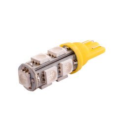 LED car lamp T10-5050-9smd yellow 12V LEDUA