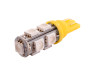 LED car lamp T10-5050-9smd yellow 12V LEDUA