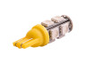 LED car lamp T10-5050-9smd yellow 12V LEDUA