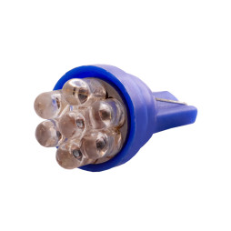 LED car lamp T10-7pc-round LED blue 12V LEDUA