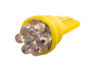 LED car bulb T10-7pc-round LED yellow 12V LEDUA