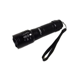 Flashlight 8900-P90, 220V/12V charger, 1*18650/3*AAA, hand strap, zoom, Box POLICE